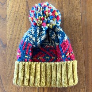 Gallo 1927 Italian Unisex Wool Pom Pom Beanie Like New